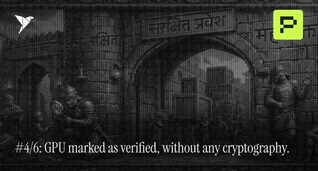 Finding 4/6: GPU marked as verified, without any cryptography.